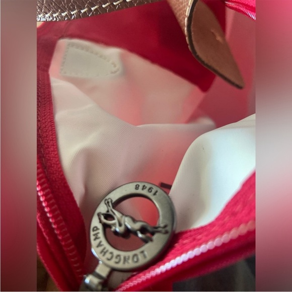 Longchamp Pink Tote with Leather Handles - Picture 9 of 10